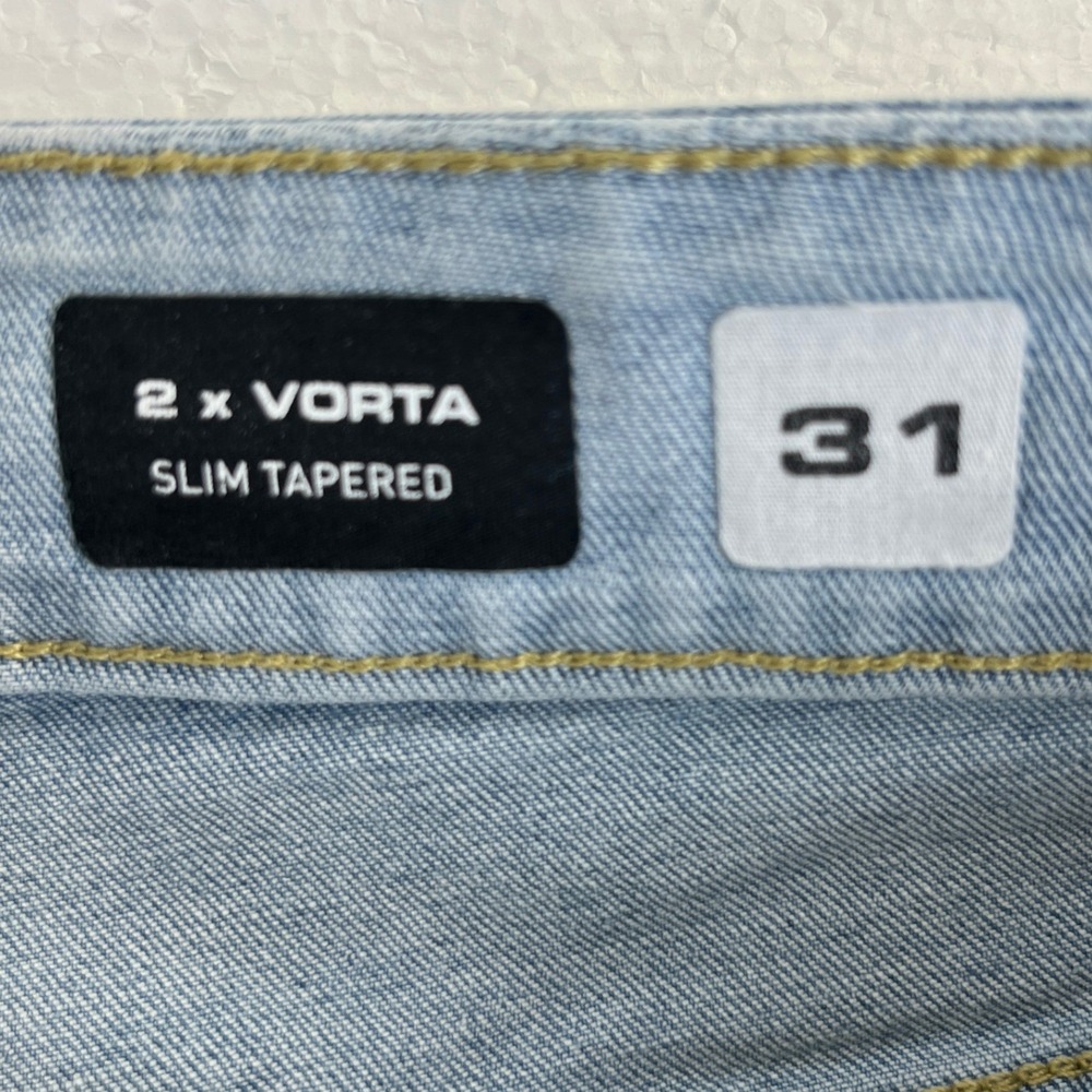Volcom Vorta Slim Tapered Jeans Mens 31 (Measures 33) Light Wash Denim Skater - Picture 3 of 12